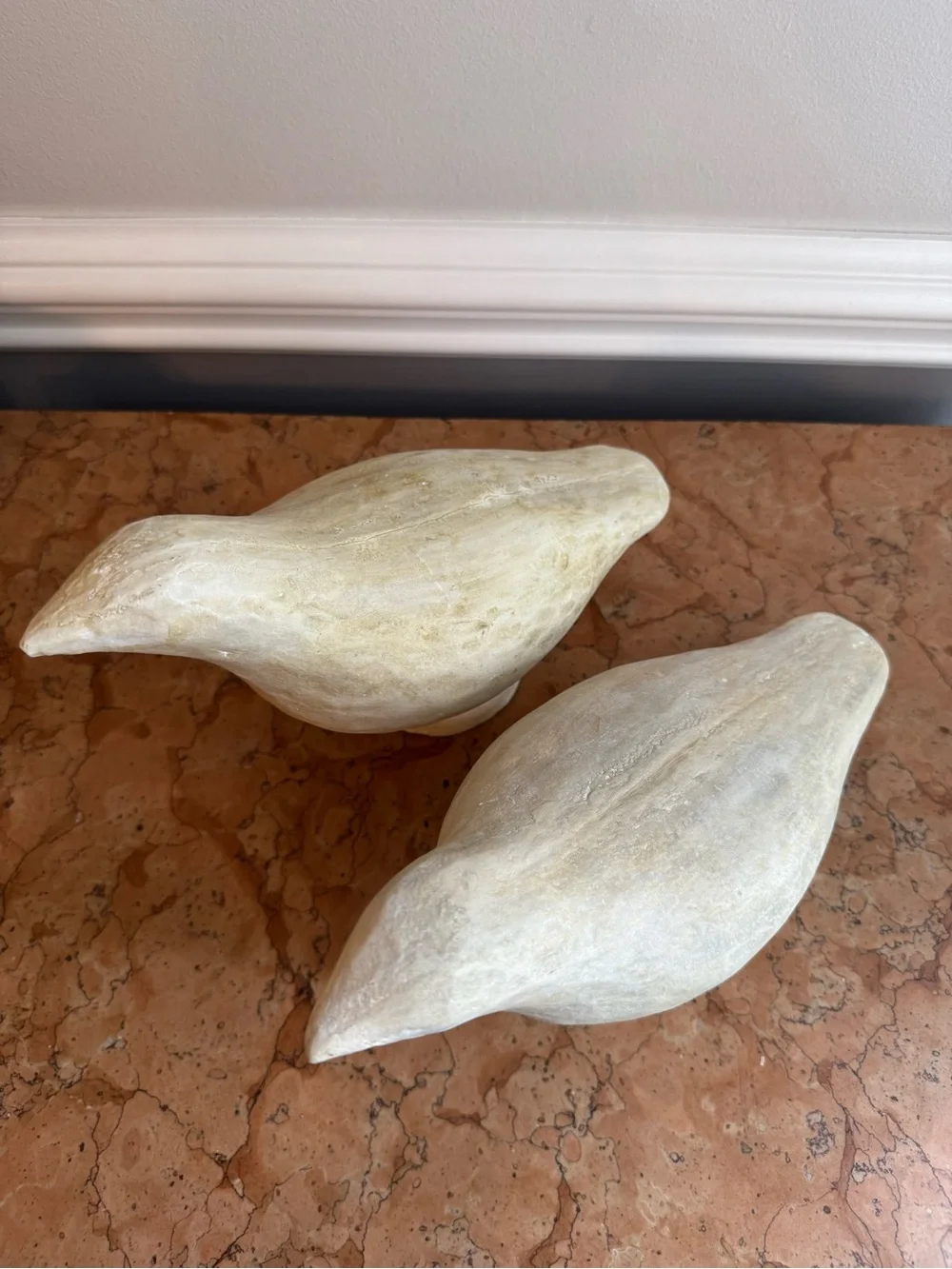 Pottery Barn Artisan Studio Bird Object Set of Two